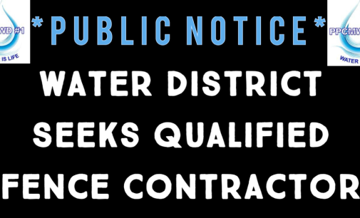 PPCMWD No. 1 Seeks Qualifications from Fencing Contractors