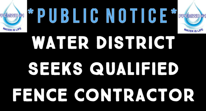 PPCMWD No. 1 Seeks Qualifications from Fencing Contractors