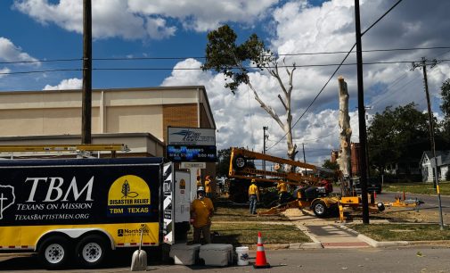 Church Removes Overgrown Trees to Keep Drivers Safe