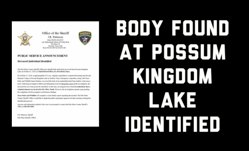 Authorities Identify Man Found Dead in Possum Kingdom Lake